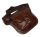  Croco vzor, hnedá dámska kožená taška na opasok 18 cm