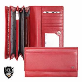    022820 003 Dámska kožená peňaženka Riccardo Ferducci červená