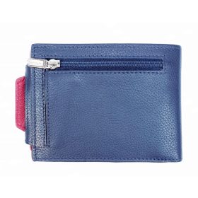    Výberová modro-červená dámska kožená peňaženka s odnímateľným držiakom na karty