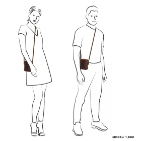    Giorgio Carelli: Mini vyťahovacia kožená bočná taška 18 cm