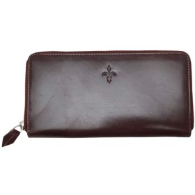   Dámska hnedá kožená peňaženka Riccardo Ferducci 19 × 10 cm