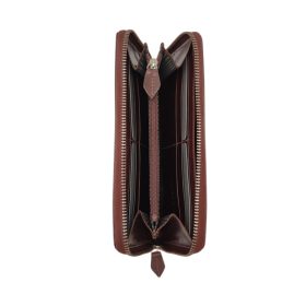   Dámska hnedá kožená peňaženka Riccardo Ferducci 19 × 10 cm