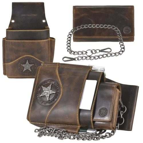  Greenburry: Billy, The Kid profesionálna kožená čašnícka peňaženka, súprava kufríkov, edícia Sheriff, 10 rokov