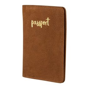    Kožený držiak na pas z koňaku Burkely SOUL SKY, 15 × 10 cm