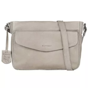    Burkely Just Jackie Crossover L Flap, sivá dámska kožená taška cez rameno