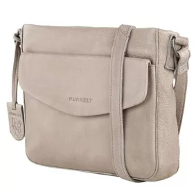    Burkely Just Jackie Crossover L Flap, sivá dámska kožená taška cez rameno