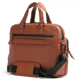    Kožená obchodná taška Burkely Rain Riley Cognac, bočná taška 14"