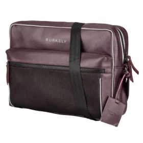    Burkely Posh fialová kožená bočná taška, crossover 14"