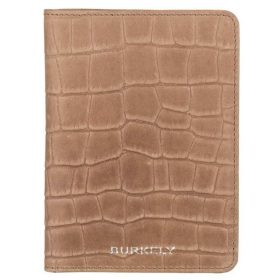    Kožené puzdro na pas a kartu Burkely Croco Caia v béžovej farbe s RFID ochranou