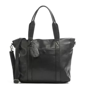    Burkely Just Jackie čierna dámska kožená taška cez rameno, kabelka, s držiakom na notebook 14"