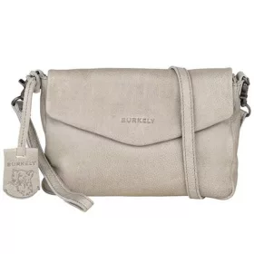    Burkely Just Jackie Crossover Clutch, sivá dámska kožená taška cez rameno