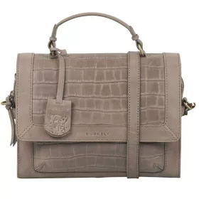    Burkely Croco Cassy, béžová dámska kožená taška cez rameno, kabelka