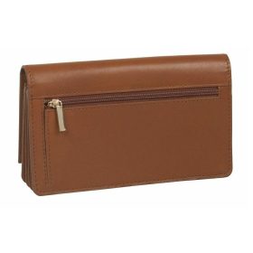    Veľká kožená peňaženka Burkely Parisian Page koňakovej farby s RFID ochranou