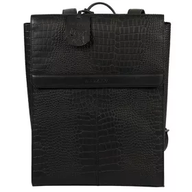    Čierny kožený batoh Burkely Casual Carly s držiakom na notebook 14"