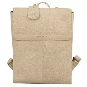    Burkely Casual Carly béžový kožený batoh s držiakom na notebook 14"