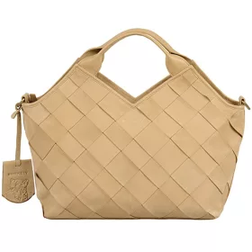    Kožená dámska kožená taška cez rameno Burkely Icon Ivy hnedá krokodíla, kabelka