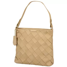    Kožená dámska kožená taška cez rameno Burkely Icon Ivy hnedá krokodíla, kabelka