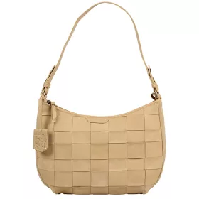    Kožená dámska kožená taška cez rameno Burkely Icon Ivy hnedá krokodíla, kabelka