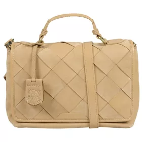    Kožená dámska kožená taška cez rameno Burkely Icon Ivy hnedá krokodíla, kabelka