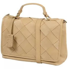    Kožená dámska kožená taška cez rameno Burkely Icon Ivy hnedá krokodíla, kabelka