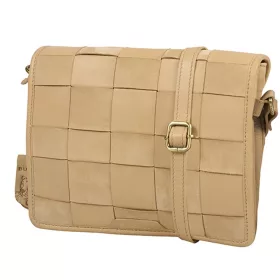    Kožená dámska kožená taška cez rameno Burkely Icon Ivy hnedá krokodíla, kabelka