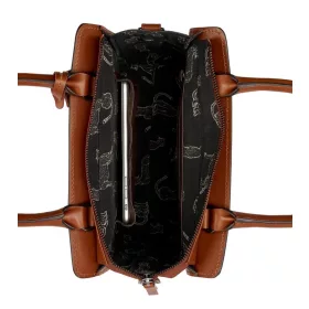    Burkely Soft Skylar malá hnedá kožená kabelka, taška cez rameno