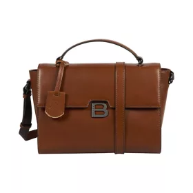    Dámska hnedá kožená taška cez rameno BURKELY MODEST MEGHAN