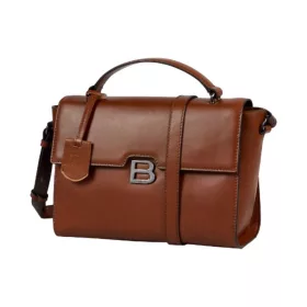    Dámska hnedá kožená taška cez rameno BURKELY MODEST MEGHAN