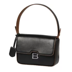   Čierna dámska kožená taška cez rameno Burkely Mystic Maeve