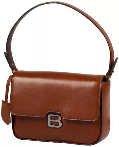  Čierna dámska kožená taška cez rameno Burkely Mystic Maeve