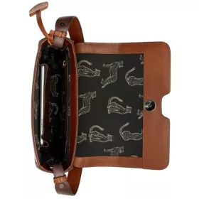    Čierna dámska kožená taška cez rameno Burkely Mystic Maeve