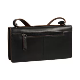    Burkely Cool Colbie čierna croco dámska kožená taška cez rameno, kabelka 27 x 20 cm