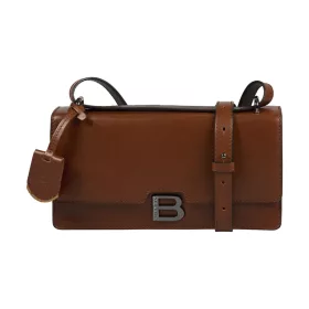    Dámska kožená kabelka cez rameno Burkely MODEST MEGHAN koňakovohnedej farby 24 x 12 cm