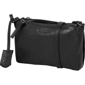    Čierna dámska kožená taška cez rameno Burkely Just Jolie, crossover 21x15 cm