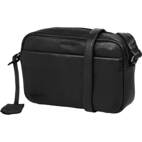    Čierna dámska kožená taška cez rameno Burkely Just Jolie, crossover 23 x 15 cm