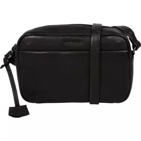    Čierna dámska kožená taška cez rameno Burkely Just Jolie, crossover 23 x 15 cm