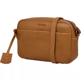    Burkely Just Jolie koňaková dámska kožená taška cez rameno, crossover 23 x 15 cm