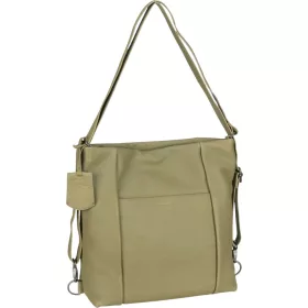    Burkely Just Jolie béžová dámska kožená kombinovateľná taška cez rameno, batoh s držiakom na 15" notebook