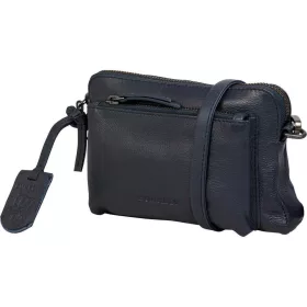    Burkely Just Jolie mini tmavomodrá dámska kožená bočná kabelka 18 x 13 cm