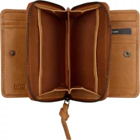    Burkely Just Jolie dámska koňaková kožená peňaženka 12 x 9 cm