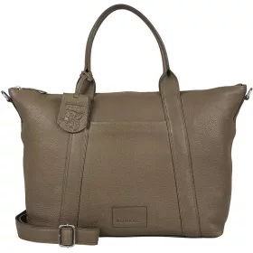    Burkely Soft Skylar hnedá dámska kožená taška cez rameno, taška na notebook 15,6"
