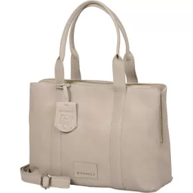   Burkely Soft Skylar sivobiela dámska kožená taška cez rameno, taška na notebook 13,3"