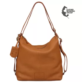    Burkely Soft Skylar hnedá dámska kožená taška cez rameno, ruksak