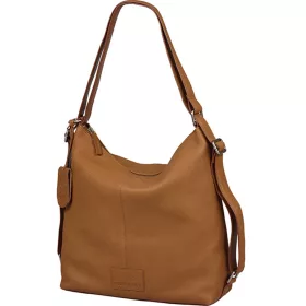    Burkely Soft Skylar hnedá dámska kožená taška cez rameno, ruksak