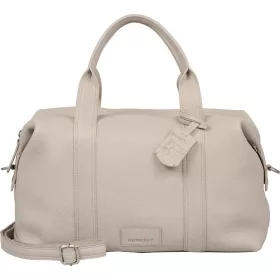    Burkely Soft Skylar sivá dámska kožená kabelka, taška cez rameno 34 x 19 cm