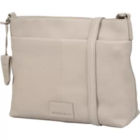    Burkely Soft Skylar sivobiela dámska bočná kožená kabelka crossbody