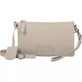    Kožená bočná taška Burkely Soft Skylar sivobiela, crossbody
