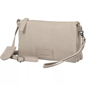    Kožená bočná taška Burkely Soft Skylar sivobiela, crossbody