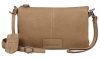  Kožená bočná taška Burkely Soft Skylar sivobiela, crossbody