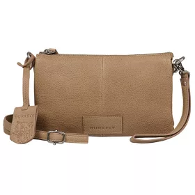   Kožená bočná taška Burkely Soft Skylar sivobiela, crossbody